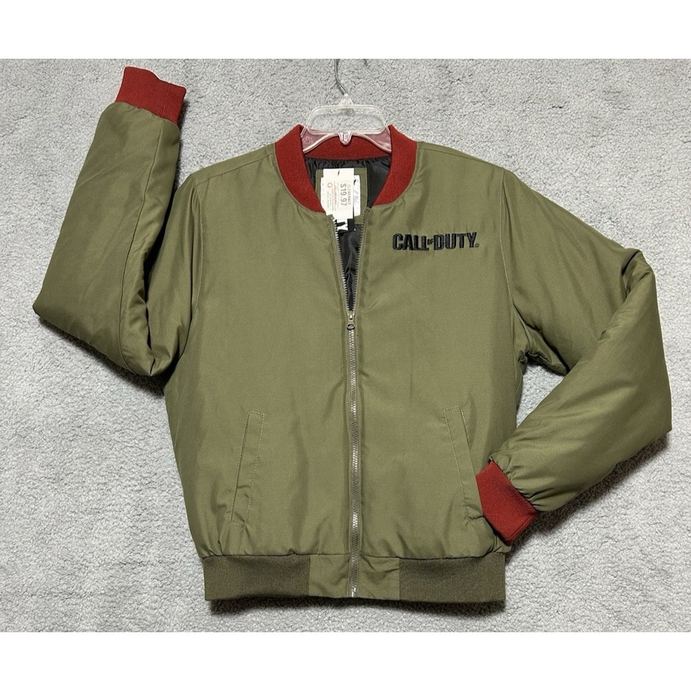 Call of Duty Varsity Jacket Mens Medium Bomber Flight Coat 2016 Activision NWT